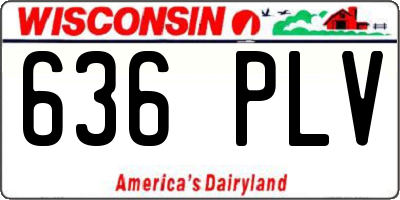 WI license plate 636PLV