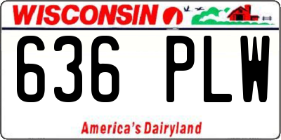WI license plate 636PLW