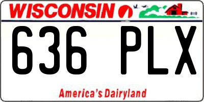 WI license plate 636PLX