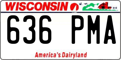 WI license plate 636PMA