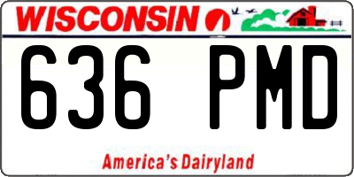 WI license plate 636PMD
