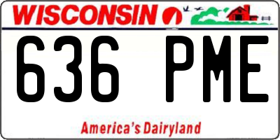 WI license plate 636PME