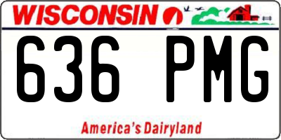 WI license plate 636PMG