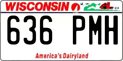 WI license plate 636PMH