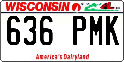 WI license plate 636PMK