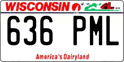 WI license plate 636PML