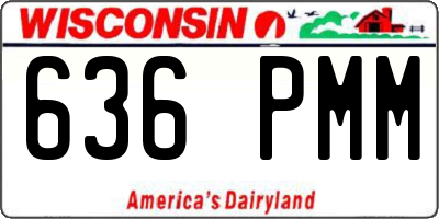 WI license plate 636PMM