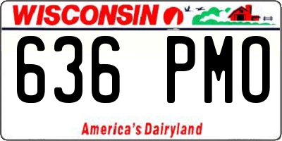 WI license plate 636PMO