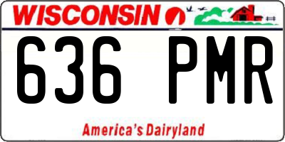 WI license plate 636PMR