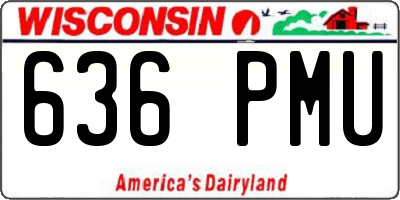 WI license plate 636PMU