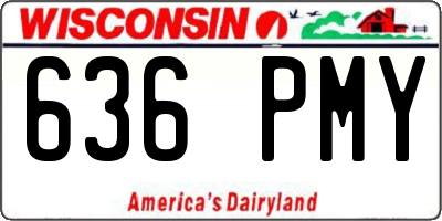 WI license plate 636PMY