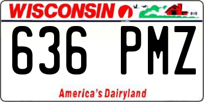 WI license plate 636PMZ