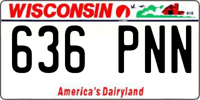 WI license plate 636PNN