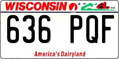 WI license plate 636PQF