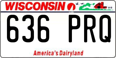 WI license plate 636PRQ