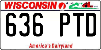 WI license plate 636PTD