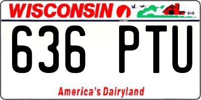 WI license plate 636PTU