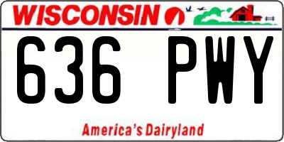 WI license plate 636PWY