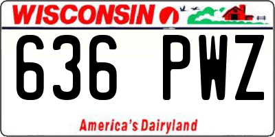 WI license plate 636PWZ