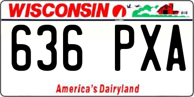WI license plate 636PXA