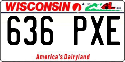 WI license plate 636PXE