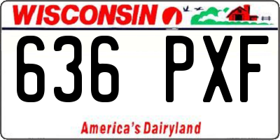 WI license plate 636PXF