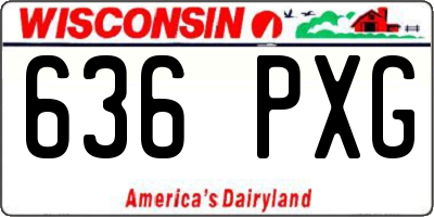 WI license plate 636PXG