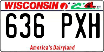 WI license plate 636PXH