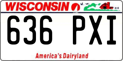 WI license plate 636PXI