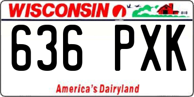 WI license plate 636PXK