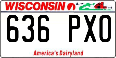 WI license plate 636PXO