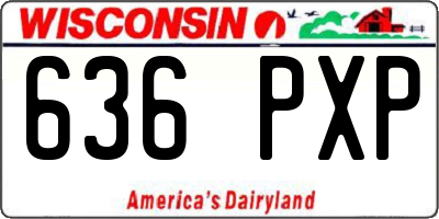 WI license plate 636PXP