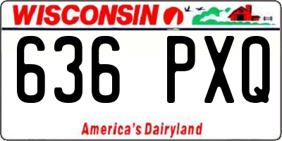 WI license plate 636PXQ