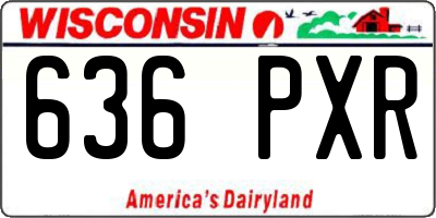 WI license plate 636PXR