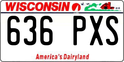 WI license plate 636PXS