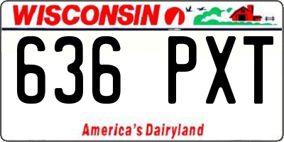 WI license plate 636PXT