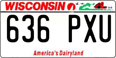 WI license plate 636PXU