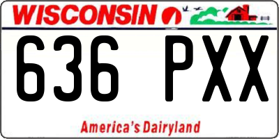 WI license plate 636PXX