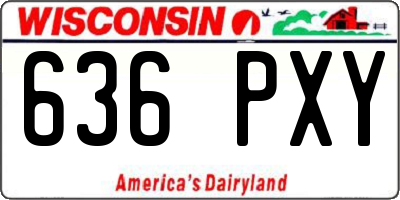 WI license plate 636PXY