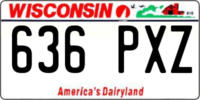 WI license plate 636PXZ