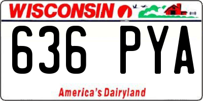 WI license plate 636PYA