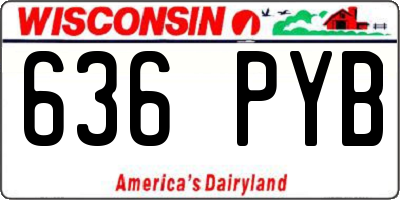 WI license plate 636PYB