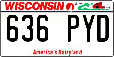 WI license plate 636PYD