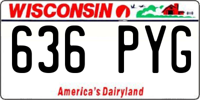 WI license plate 636PYG