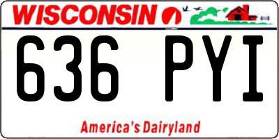 WI license plate 636PYI