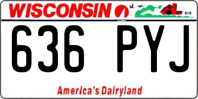 WI license plate 636PYJ