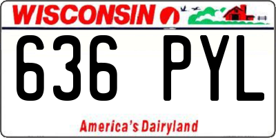 WI license plate 636PYL