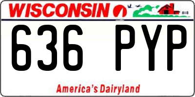 WI license plate 636PYP