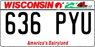 WI license plate 636PYU