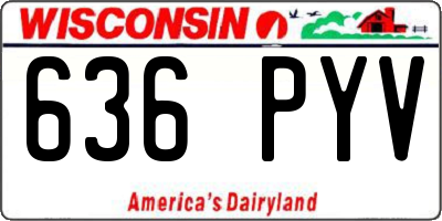WI license plate 636PYV